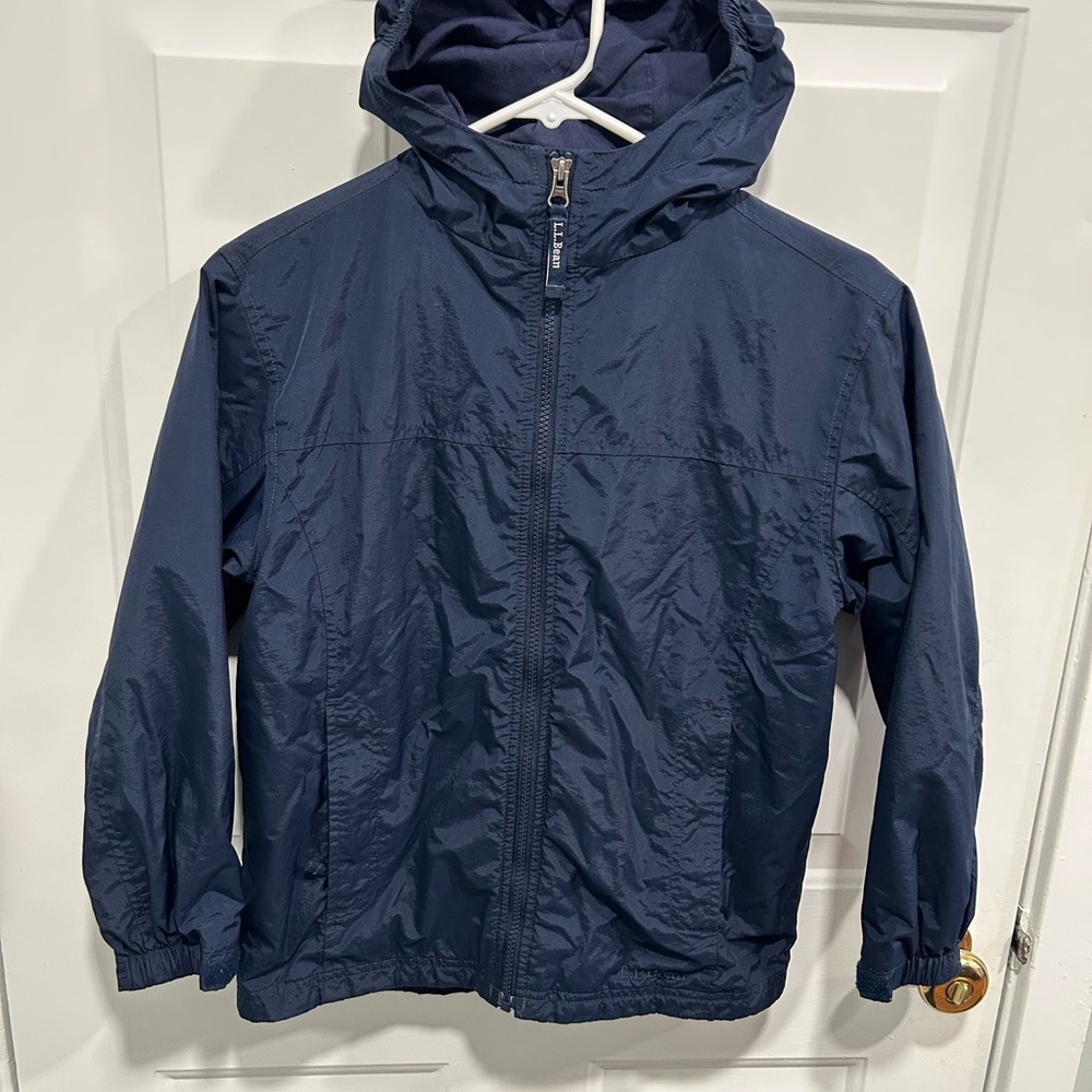 L.L. Bean Kids Raincoat with Hood, Kids 10-12, EUC
